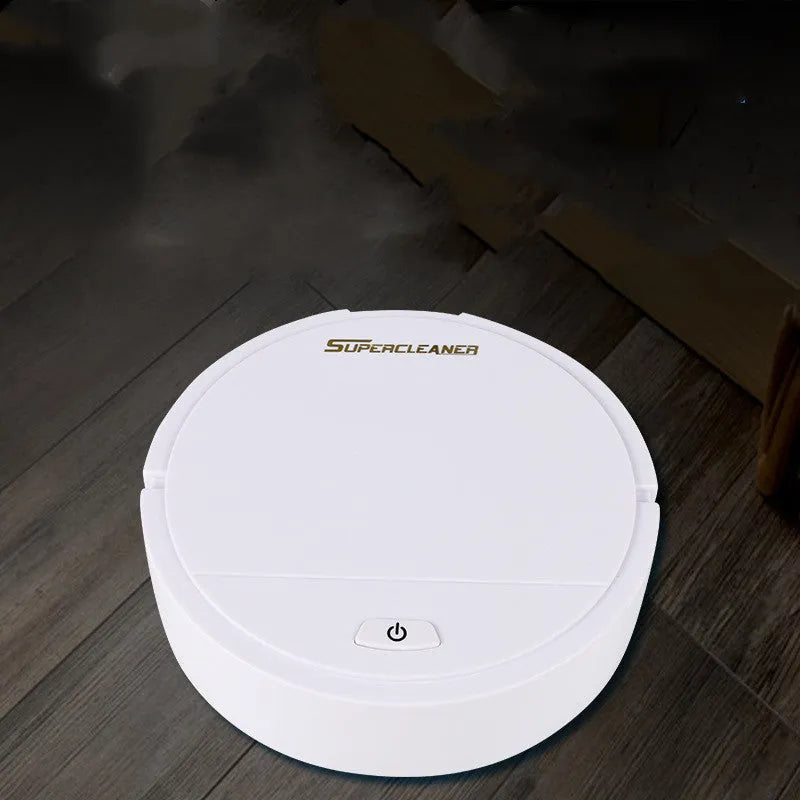 Intelligent robot sweeper with dry battery power in black, red or white colour options
