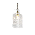 Modern simple glass bottle fishing line chandelier with adjustable height 1.2m and button switch for living room