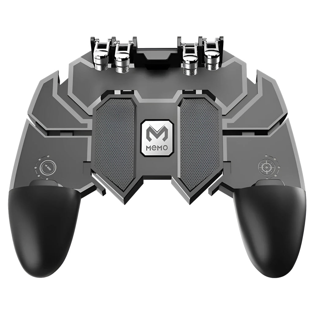 AK66 six-finger four-key gamepad handle in black colour for mobile devices