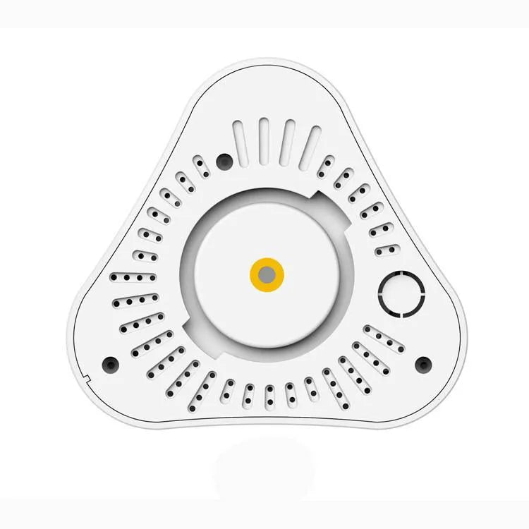 Smart home security camera 3D panoramic flying saucer design 360-degree pan tilt black plastic indoor