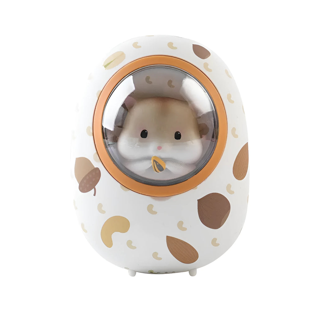 White Hamster hand warmer and power bank unit showing compact dual-function design.