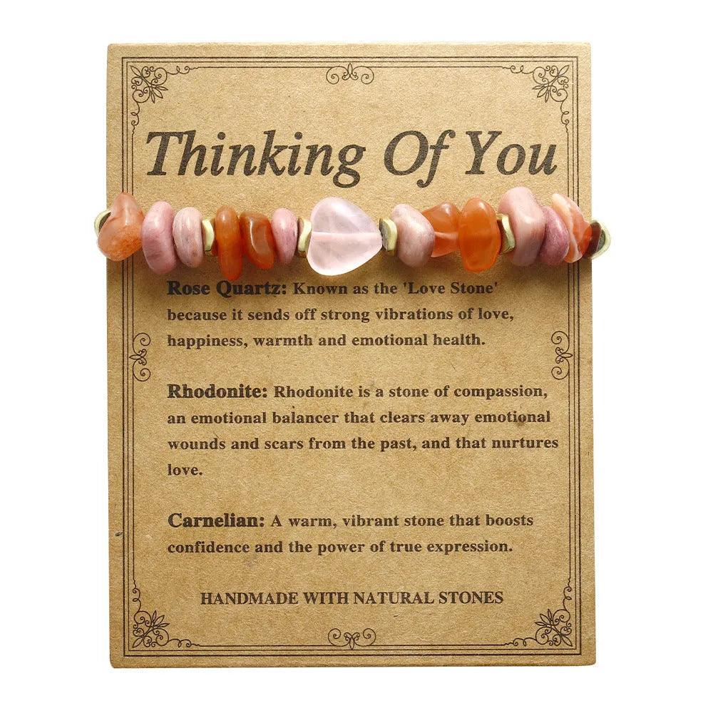 Women's geometric stone bracelet with handcrafted beads in fashion OL style