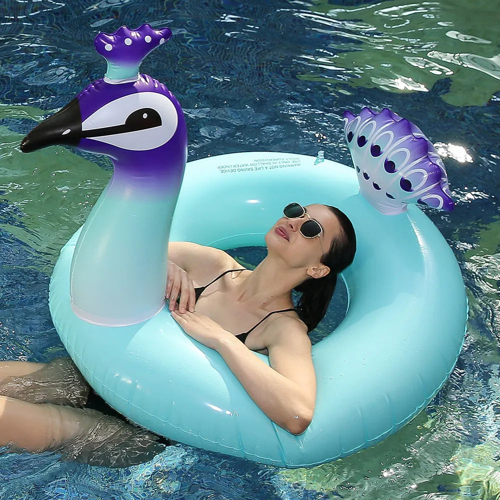 Adult inflatable PVC swimming ring in large size 95x100x115cm for pool use