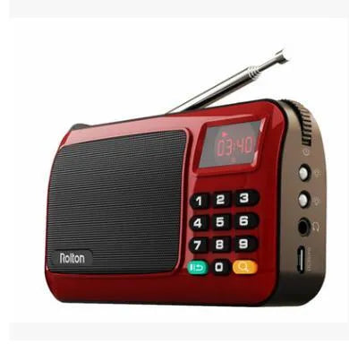 Rolton W405 portable FM radio speaker with MP3 player in compact design with LED display