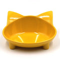 Melamine anti-slip cat bowl in black with non-slip base for stable feeding