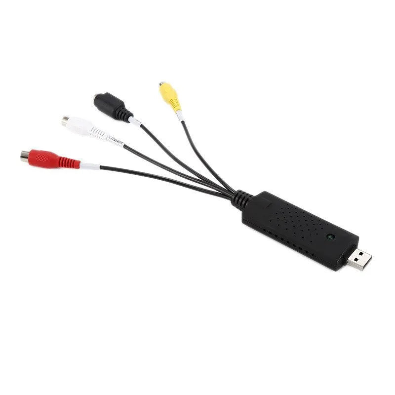 VHS to DVD converter USB adapter with S-Video and composite input cables