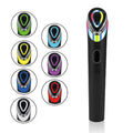Black red blue light eye massager with vibration therapy and seven colour settings