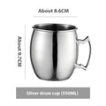 Stainless steel Moscow Mule cup with copper plated glass finish in multiple colours and capacities