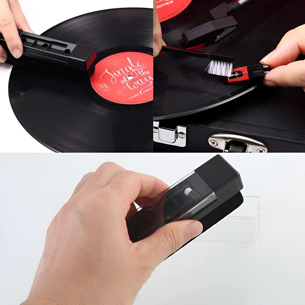 Black tape player cleaning brush set plastic cleaning kit for musical instrument care