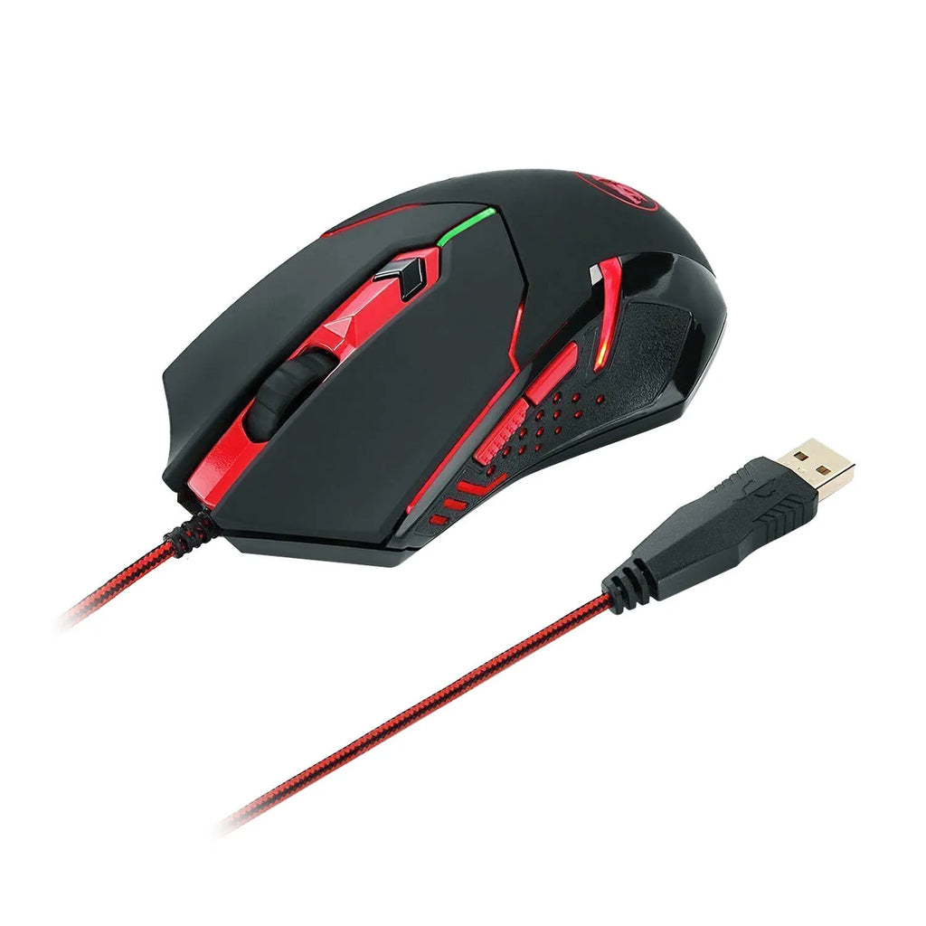 RedragonS101-1 black wired gaming keyboard and mouse set with USB and photoelectric technology