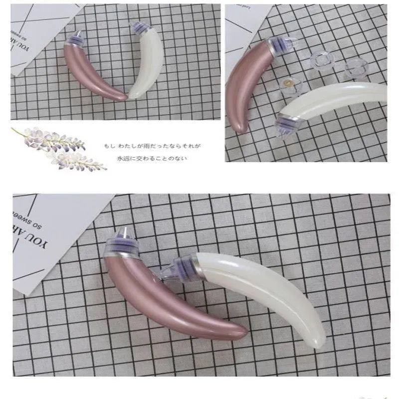 Rose gold and white electric blackhead suction instrument for facial skincare