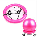Explosion-proof yoga ball fixed base with two PVC handles and a retaining ring for stability