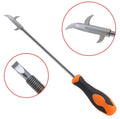 Car tyre cleaning hook made of zinc alloy and hard plastic with a built-in Phillips screwdriver