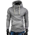 Solid colour polyester sweatshirt with embroidery detail in dark grey – front view