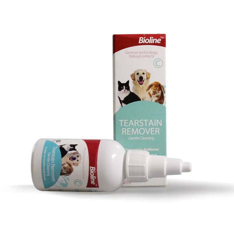 Pet tear remover liquid 50ml bottle for dogs and cats external use