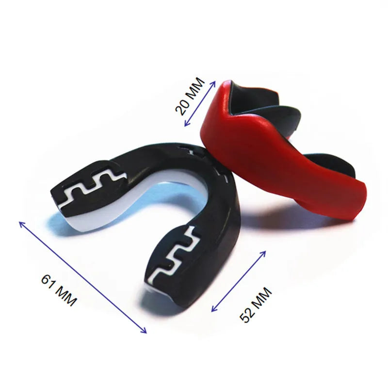 Adult boxing mouthguard with printed teeth design for martial arts training