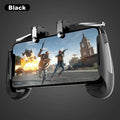 AK16 colourful extendable game controller holding a mobile phone, showing L1 and R1 trigger buttons.
