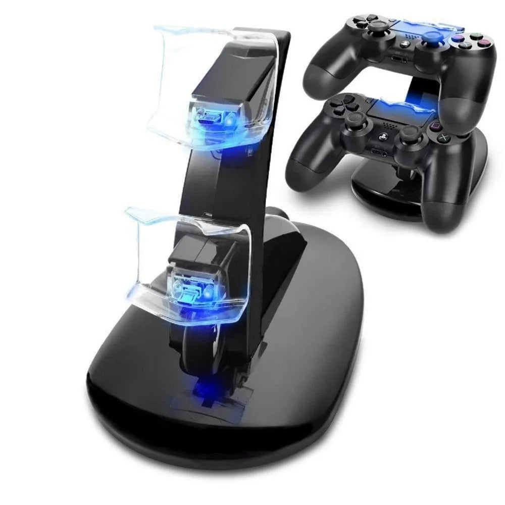 Black Xbox One dual controller charging dock station for two gamepads