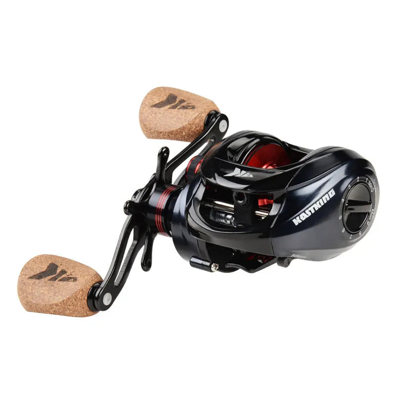 Kastking black baitcasting reel with double brake system, 11+1 bearings, 6.3:1 gear ratio