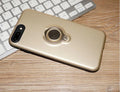 Solid colour magnetic phone case for iPhone on a magnetic car mount, showing side profile.