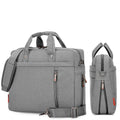 Waterproof Oxford cloth laptop bag in black with multiple compartments, adjustable shoulder strap, and alloy hardware