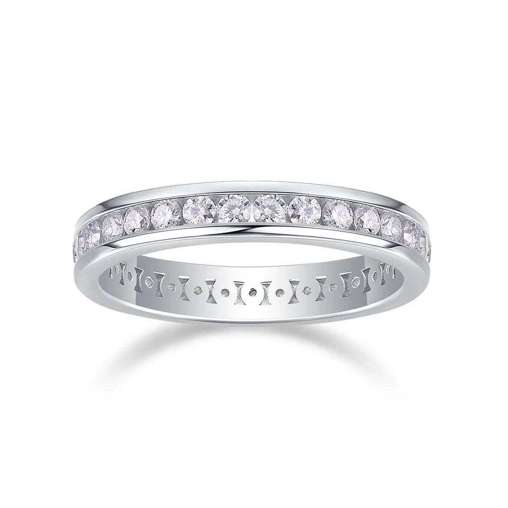 Moissanite star ring S925 silver platinum plated gift box GRA certificate sizes 5 to 9