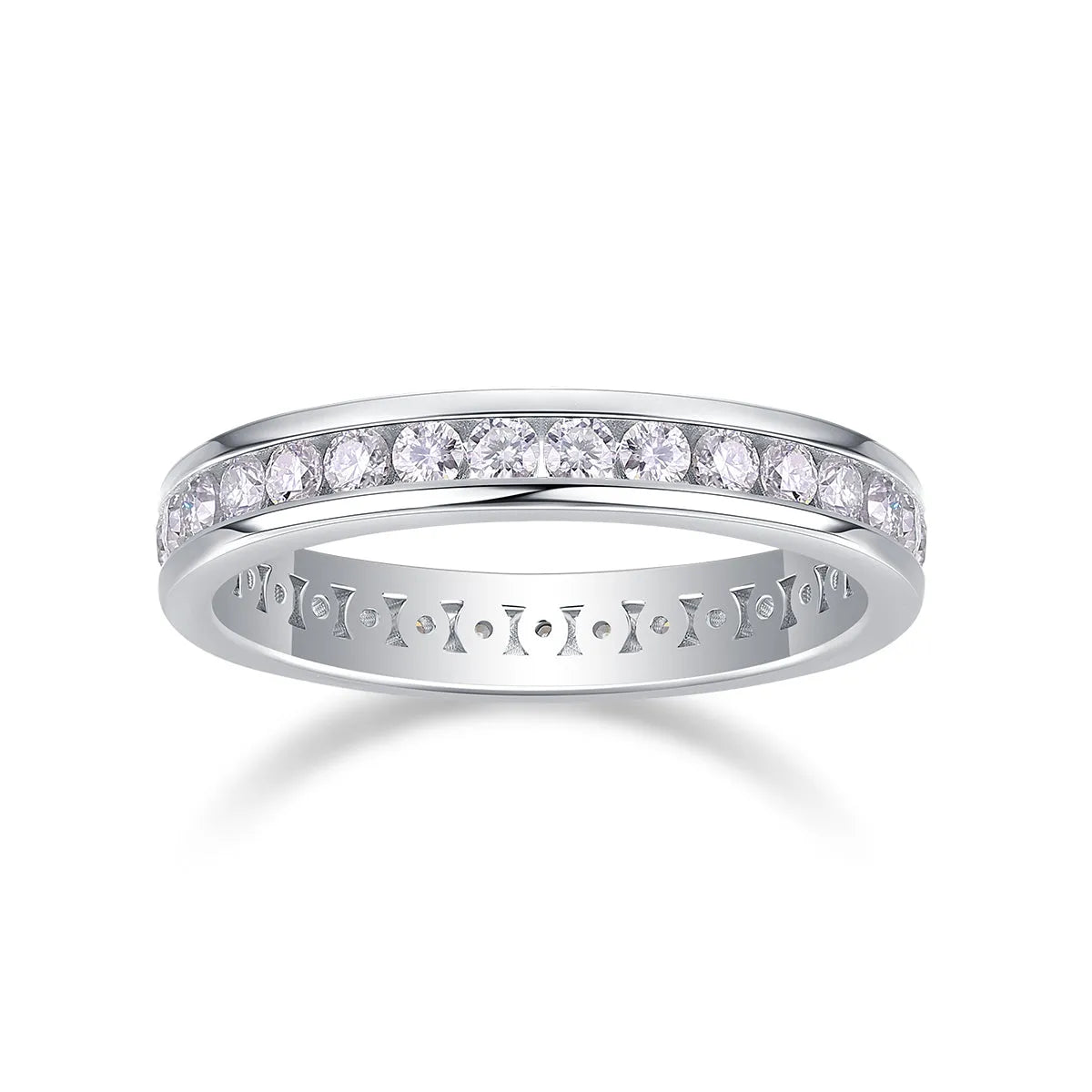 Moissanite star ring S925 silver platinum plated gift box GRA certificate sizes 5 to 9