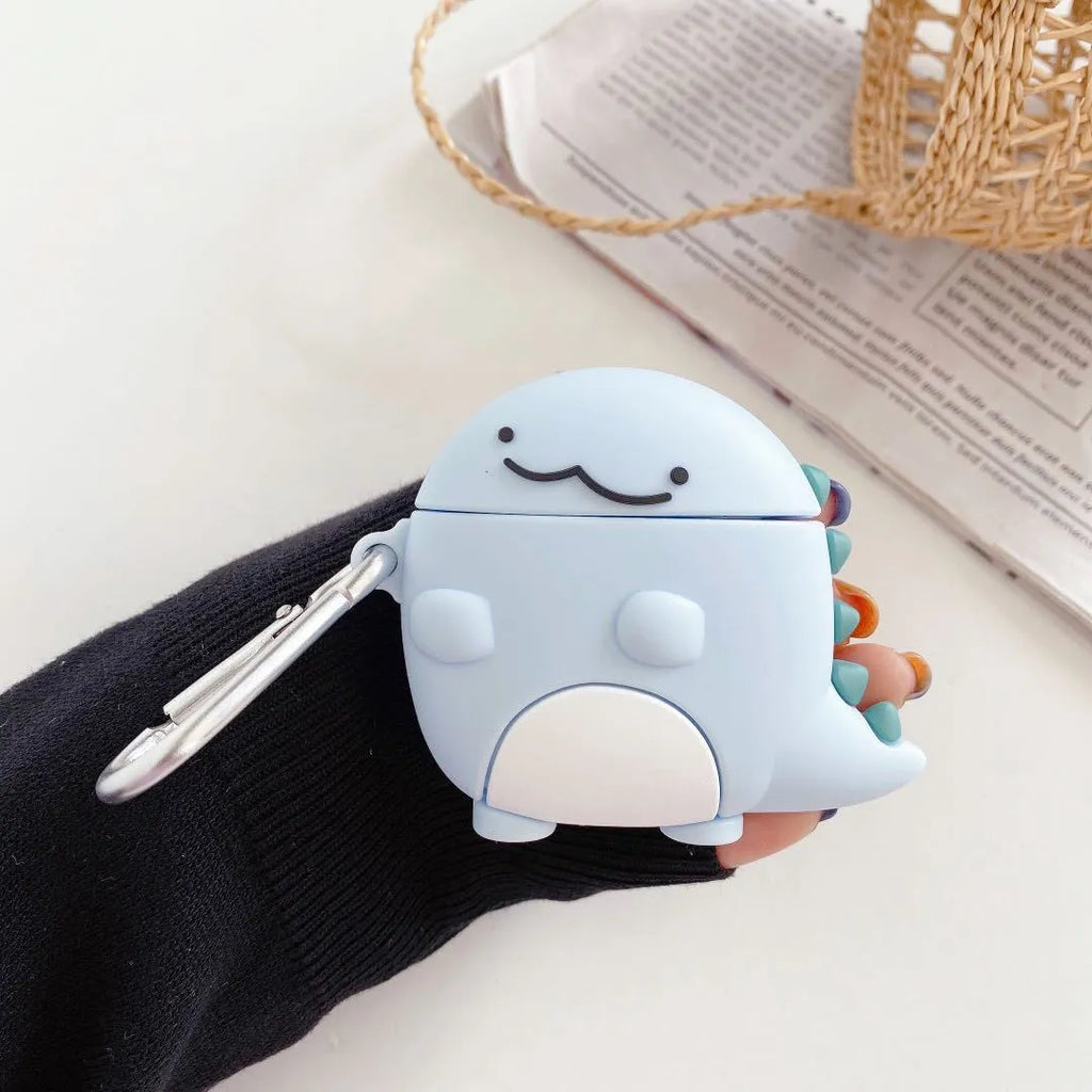 Blue baby dragon silicone protective case for Apple AirPods earbuds