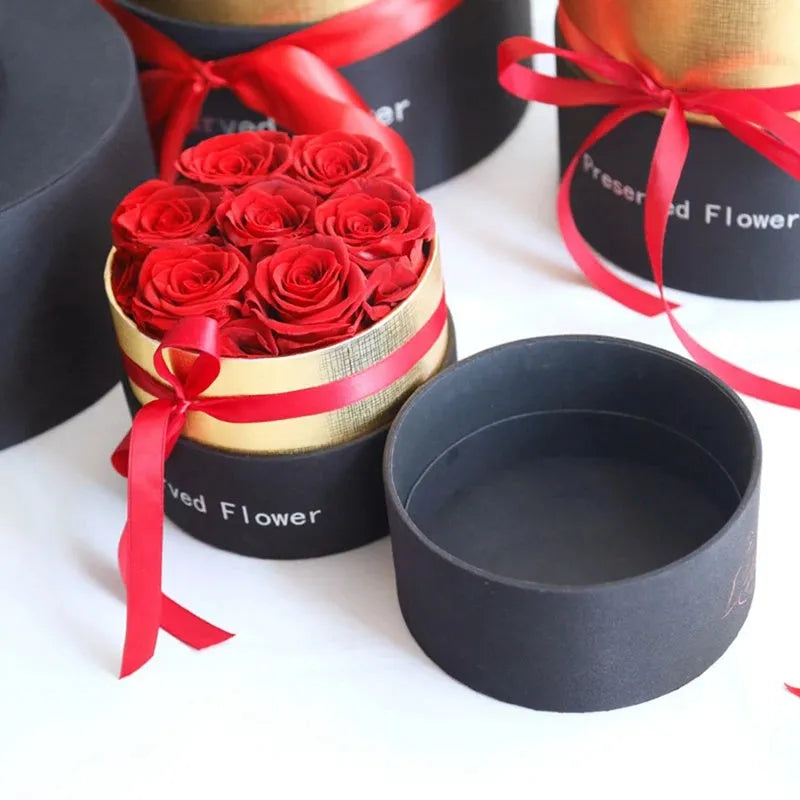 Preserved real eternal roses in luxury gift box set for Valentine's Day gifts