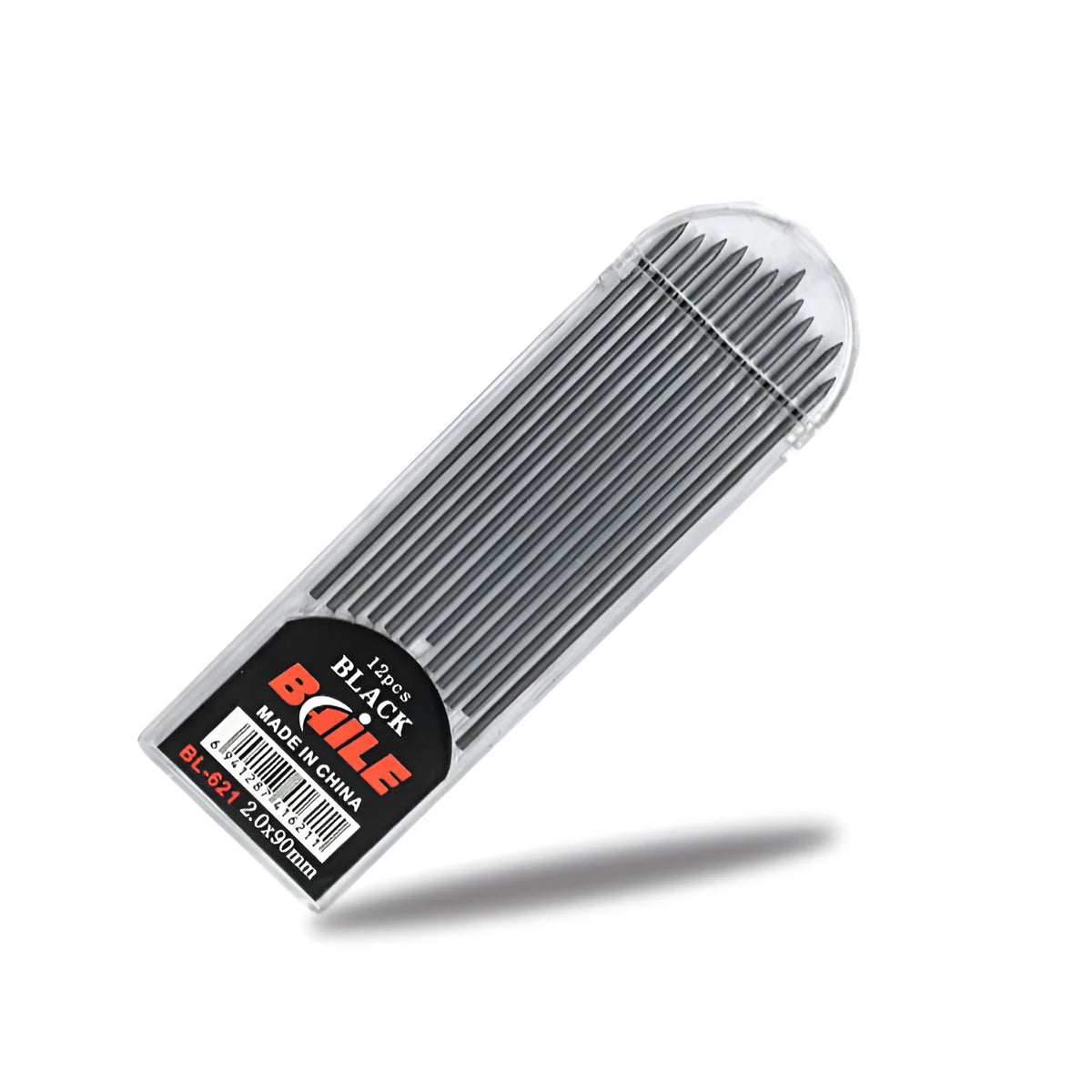Automatic lead refills 2.0mm 90mm 12 pack black and multicolor