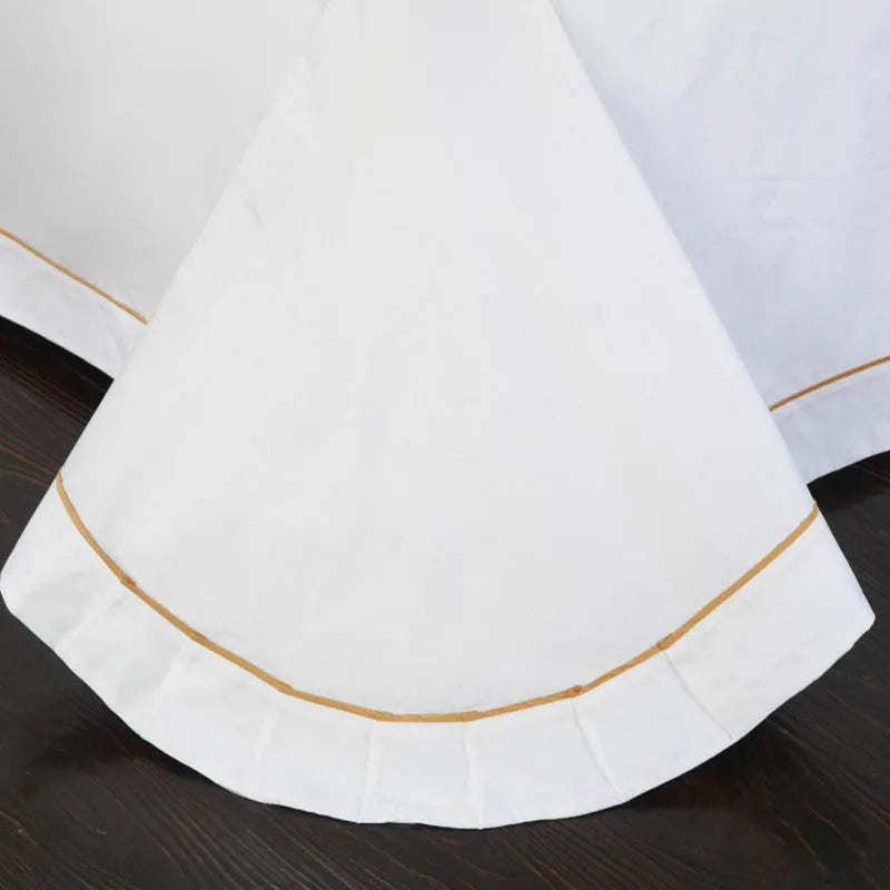 Four-piece 100% cotton bedding set, 60 thread count twill weave, plain pattern, sheet style, available in 200x230cm and 200x240cm sizes