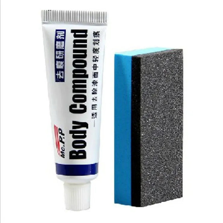 Car scratch repair abrasive sheet, 14 x 9 cm, for paint touch-up preparation
