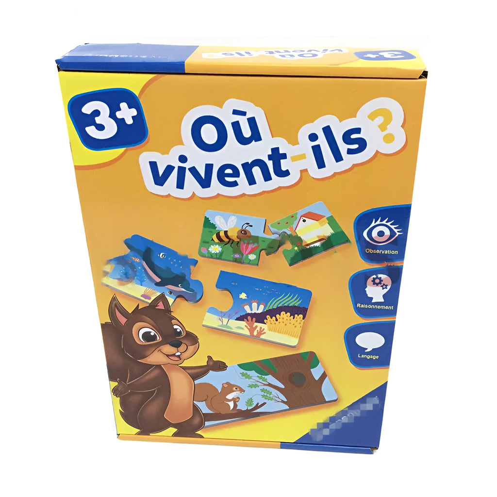 French educational puzzle toy with 12 matching pairs for children aged 2+
