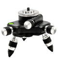Black aluminium alloy base for a spirit level, showing 15cm by 12cm dimensions and mounting point.