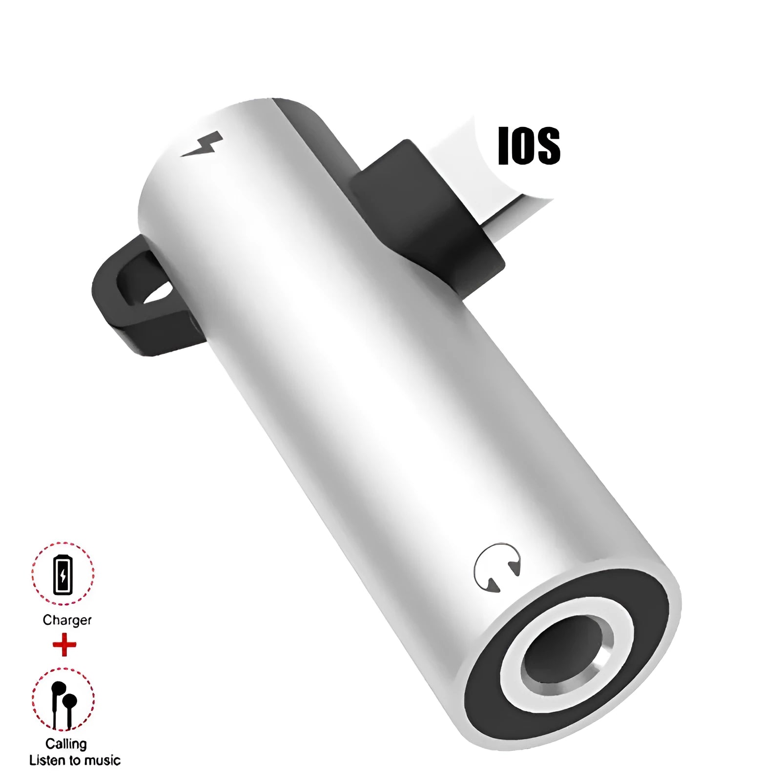 iPhone 3.5mm headphone adapter with lightning connector in five colour options
