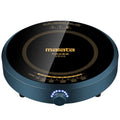 Induction cooker with circular cooking surface and knob control