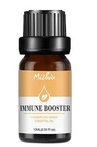 10ml amber glass bottle of 100% pure aromatherapy essential oil with dropper cap