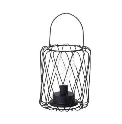 Minimalist wrought iron hollow table lamp in selected style with warm white LED lighting