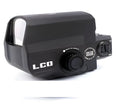 LCO aluminium alloy red dot reflex sight with 20mm rail mount on a black background