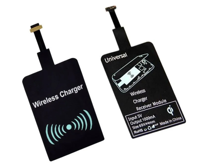 Wireless charger receiver with Type-C connector, 5V 1000mA, available in Black and White