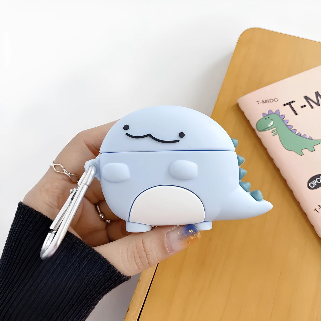 Blue baby dragon silicone protective case for Apple AirPods earbuds