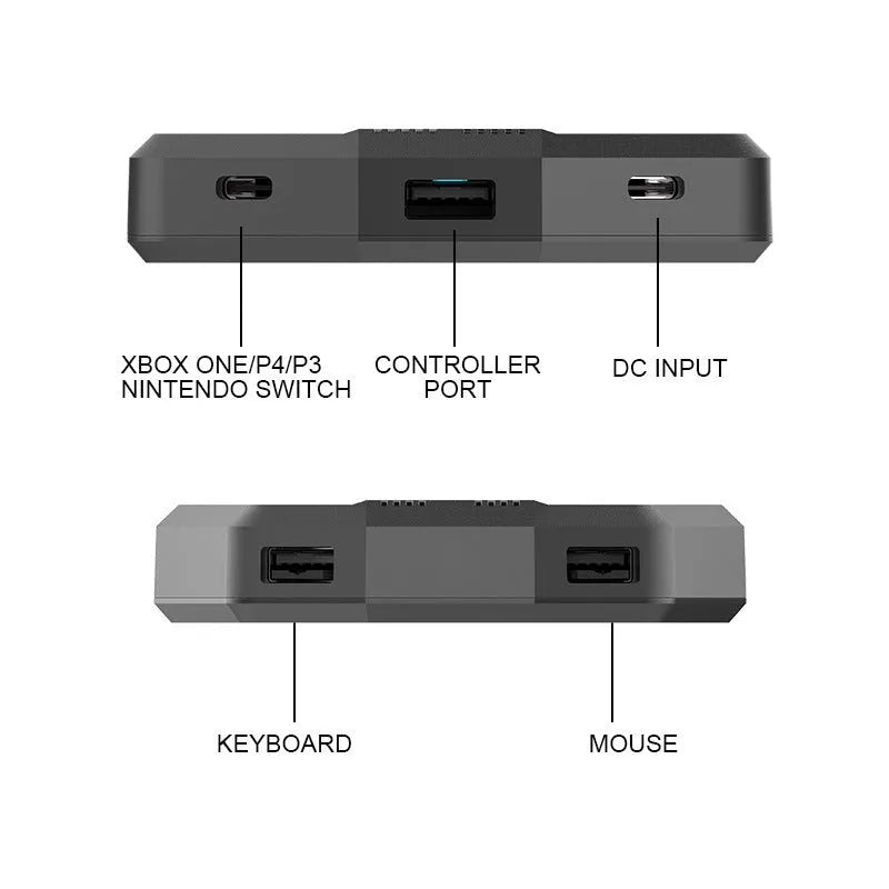 Black ABS host keyboard and mouse converter for PS4 Xbox One PS3 Xbox 360 with compact 18cm packing size