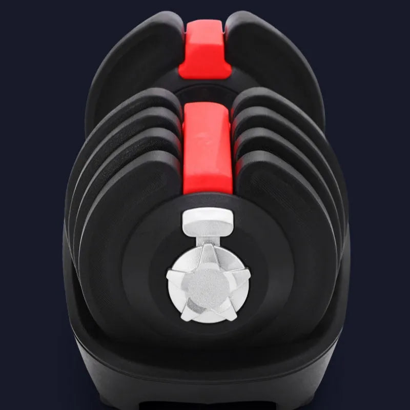 Intelligent automatic adjustable dumbbell with silicon steel and nylon ABS construction for home fitness