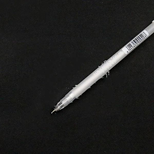 Touchnew black hand-painted highlight pen with 0.8mm tip in golden, silver and white ink colours