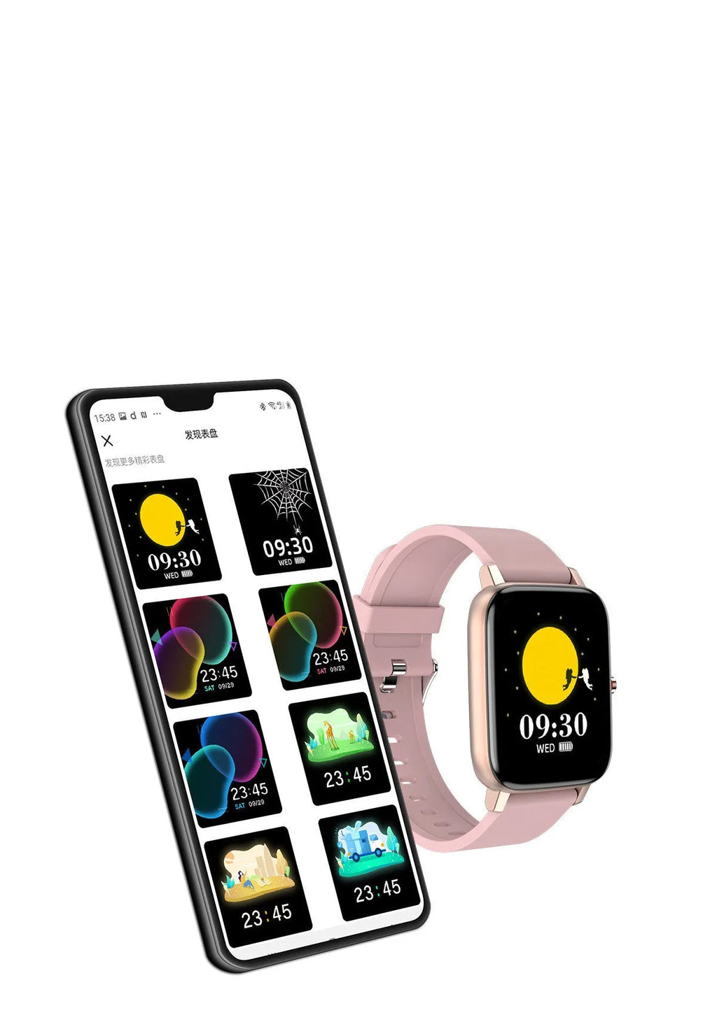 H80 black smartwatch with ECG monitoring on a wrist, showing heart rate data on its 1.69-inch screen.