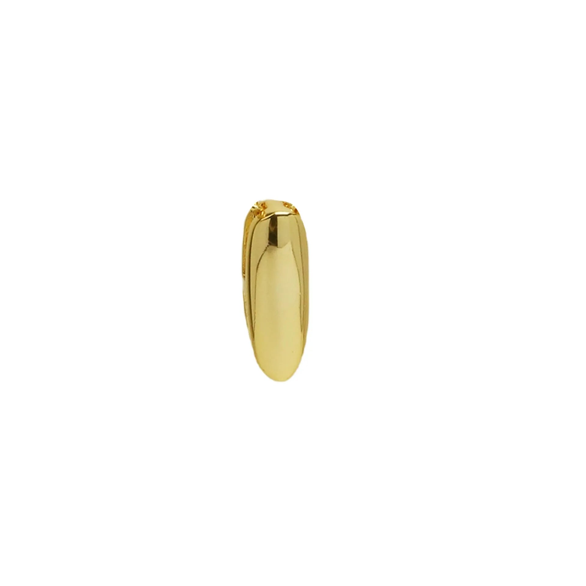 18k brass smooth surface bubble DIY letter bracelet with gold electroplated finish and letter pendant on white background