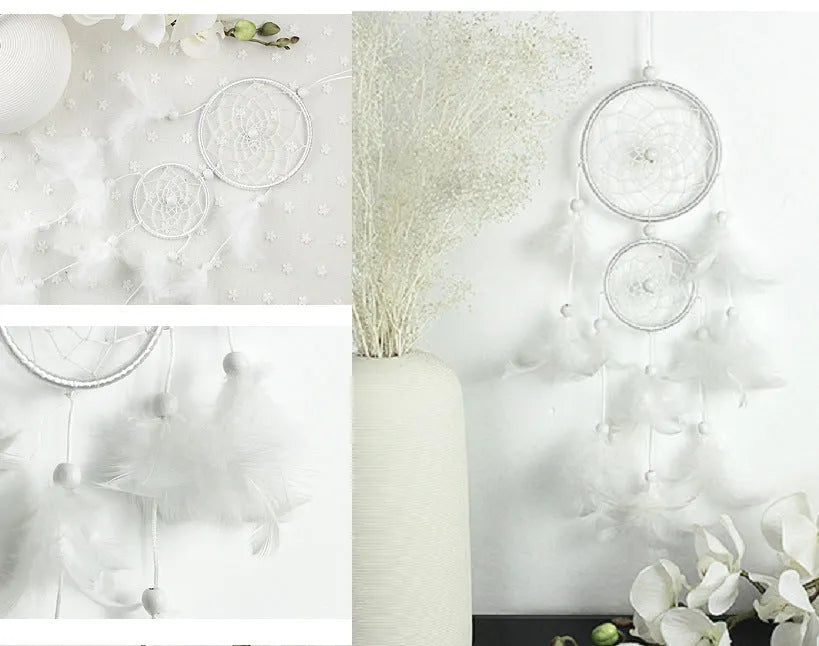 White European-style feather decoration 11cm on a white background