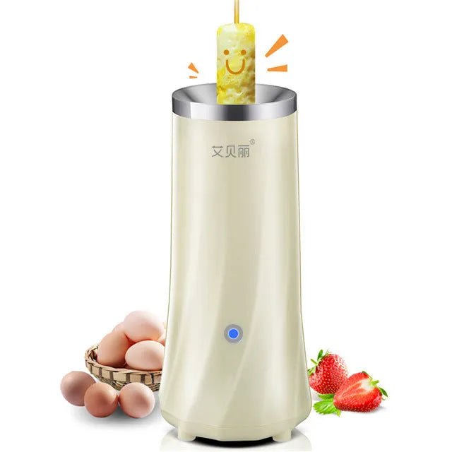 Compact mini breakfast machine in beige white colour with automatic operation features