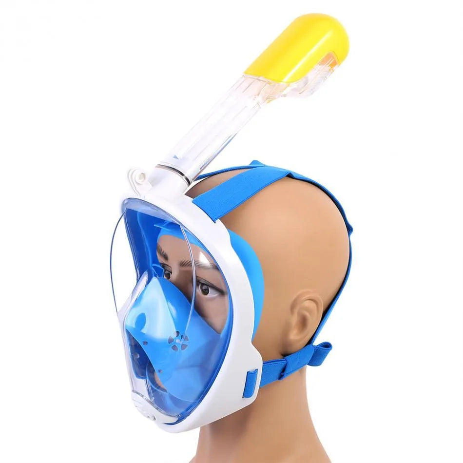 GoPro diving mask full dry snorkel silicone anti-fog in black with camera mount