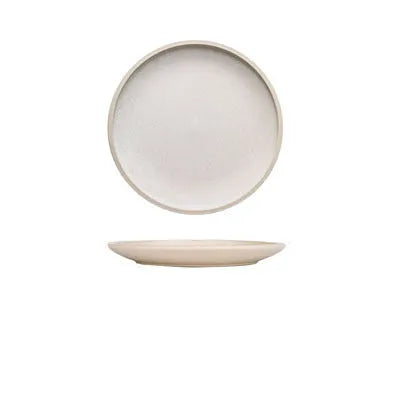 10 inch matte ceramic dinner plate with pure colour finish and sesame point glaze texture
